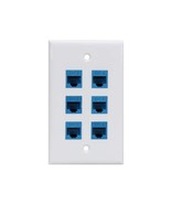 Cat 6 Ethernet Wall Plate 6 Port,Ethernet Wall Plate Female-Female Remov... - £23.90 GBP