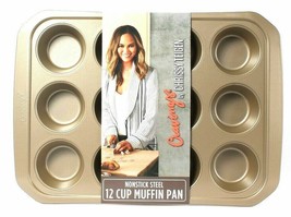 Cravings By Chrissy Teigen Non Stick Heavy Gauge Steel 12 Cup Muffin Pan - £25.25 GBP