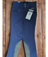 Kerrits Cross Over Knee Patch Breech – Kids Size Small – Navy Blue - $897.20 MXN