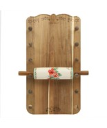 Pioneer Woman Painted Meadows Ceramic Rolling Pin with Wood Holder Rack ... - $1,049.87 MXN