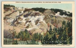 Roaring Mountain Near Norris Yellowstone National Park Wyoming Postcard ... - $15.51