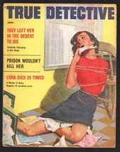 True Detective 1/1957-Bondage-bound &amp; gagged woman on cover-Pulp crime-posed ... - £88.89 GBP