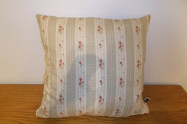 New Fashio Large Floral Feather &amp; Down Pillow Decorative 17 1/2&quot; (NWOT) - £23.70 GBP