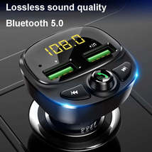Car FM Transmitter Bluetooth 5.0 Dual USB Charger - $29.25