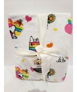 Valentines Day Berkshire Peanuts Snoopy Rainbow Hearts Throw Blanket 50”... - £31.13 GBP