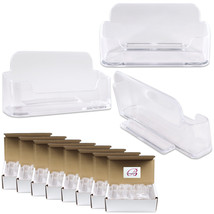 100Pcs Clear Acrylic Business Card Holder Display Stand Desktop Countertop - £73.30 GBP