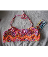 Girls Breaking Waves Fringe Bikini Top Size 16 Pink Orange    NEW - $349.15 MXN