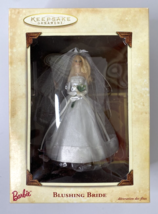 2002 Hallmark Barbie Blushing Bride Blonde Hair Ornament SKU U122 - £13.58 GBP