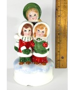 Christmas Carolers Wind Up Music Box by Lefton (Circa 1970&#39;s, Japan) *Wo... - £21.73 GBP