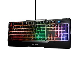 Abko Hacker K300 English Korean Plunger LED Wired Gaming Keyboard - £59.35 GBP