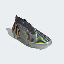 adidas Men&#39;s Predator Edge Ground Soccer Cleat HR1573 Silver/Multicolor - £154.65 GBP+