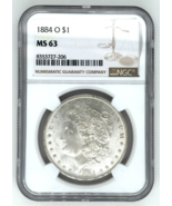 1884-O $1 Silver Morgan Dollar Graded by NGC as MS63 New Orleans - $163.40 CAD