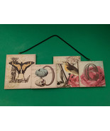 NWT - Giftcraft Multi-Color &amp; Image LOVE Decorative Hanging Plaque - £7.96 GBP