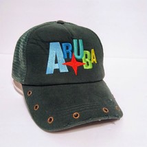 ARUBA Hat NEW Green Destressed Trucker Snapback Vacation Cap ONE HAPPY I... - $8.90