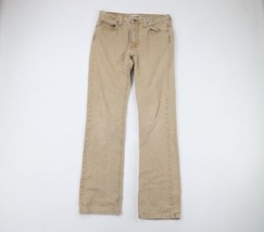Vintage LL Bean Mens Size 31x34 Distressed Standard Fit Denim Jeans Pants Brown - £46.65 GBP