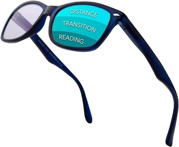 Primary image for VITENZI Progressive Reading Glasses Prato in Dark Blue +2.50