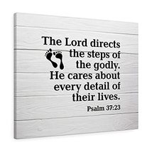 Express Your Love Gifts Bible Verse Canvas Lord Directs The Steps Psalm 37:23 Wa - £111.38 GBP