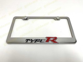 3D TYPE R Emblem Badge Stainless Steel Chrome Metal License Plate Frame - £18.90 GBP
