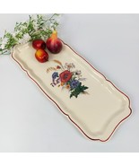 Sarreguemines Agreste Rectangular Plate – Vtg French Ceramic with Floral... - $57.48