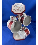 2002 Campbell&#39;s Kids USA Olympics Soup Mug Set With Display Tree - 4  Mu... - $70.13