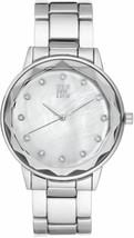 I.N.C. Women&#39;s Silver Tone 36mm Mother-of-Pearl dial Cut Crystal Bracelet Watch - £27.95 GBP
