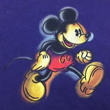 Vintage The Disney Store Men&#39;s Purple Mickey Mouse Hand Drawn Printed T-... - £31.42 GBP