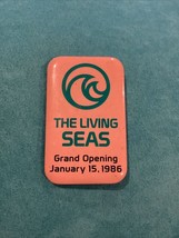 1986 WDW Epcot Center “The Living Seas”, Grand Opening January 15, 1986 Button - £10.09 GBP
