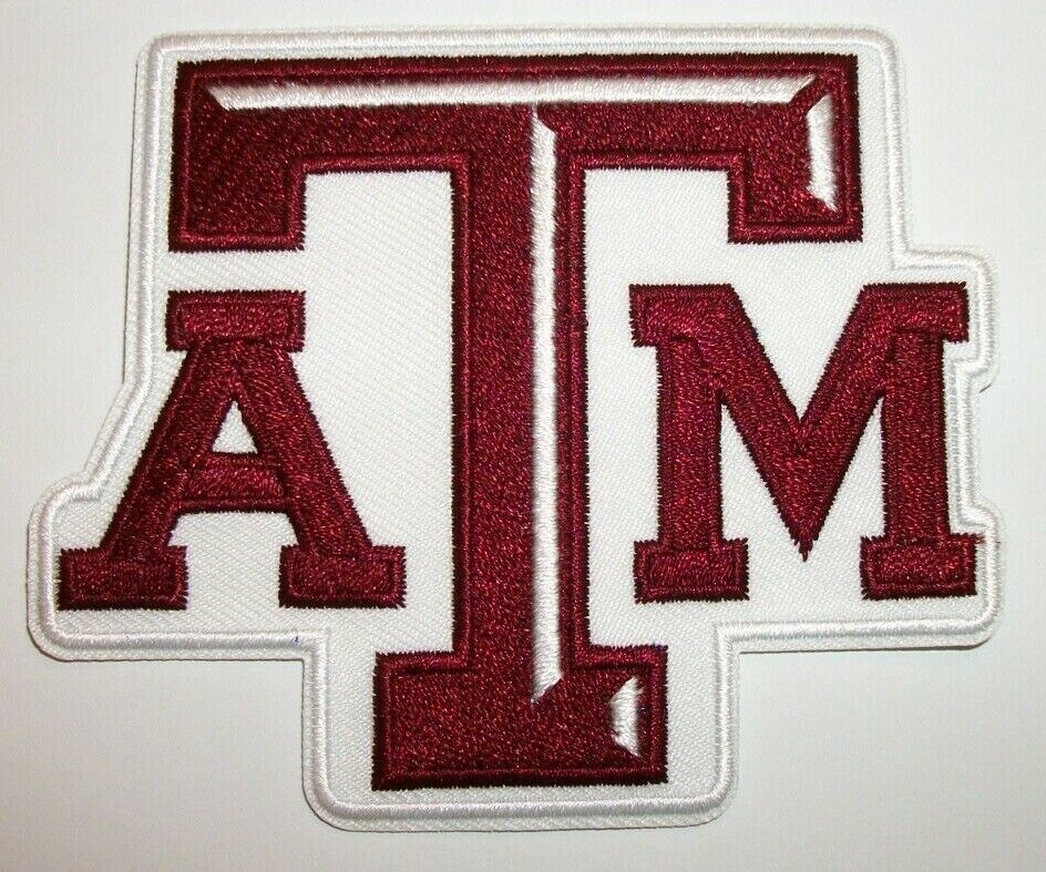 Primary image for Texas A & M Aggies~Embroidered PATCH~3 1/2" x 3"~Iron or Sew On~NCAA