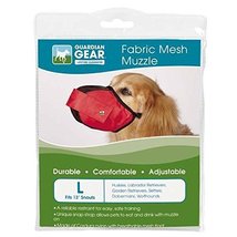 Guardian Gear Fabric MESH Dog MUZZLES Comfortable Soft Red Muzzle for Dogs That  - £18.90 GBP