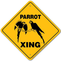 Parrot Large 16 inches point to point Yellow Crossing Sign  - $165.15 MXN