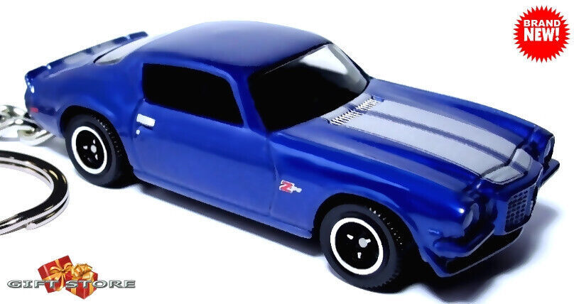 RARE KEYCHAIN 1970~71~72~73 BLUE CHEVY CAMARO Z-28 CUSTOM Ltd GREAT GIFT Item image 5