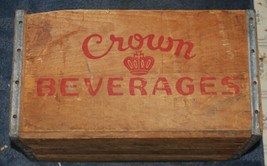 Vintage Crown Cola Wood Advertising Crate Carrier, Erie, PA - $186.99