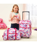 3 Pc HEARTS Kids Luggage Monogram Letter Rolling Suitcase &amp; Duffel Bag &amp;... - €43,11 EUR