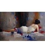 24x36 inches Sexy back  stretched Oil Painting Canvas Art Wall Decor mod... - $208.11 CAD