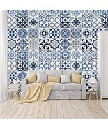 12 Rolls Blue Botanical Self Adhesive Wallpaper PVC 17.7&quot;X78.7&quot;,  9.8 sq... - $932.34 MXN