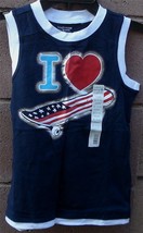 BRAND NEW W/ TAGS Toughskins Boys Graphic Muscle Tank Size 5-6 Crew Neck... - $12.99