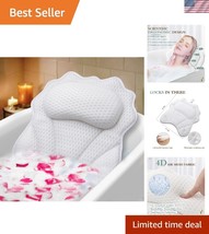 Soft Polyester Bath Pillow with 6 Strong Suction Cups - Enhances Spa Exp... - $46.50