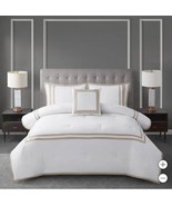 West Park Comforter Set Tan 4-Piece Hotel Border Pillow Sham Decorative ... - €114,26 EUR+