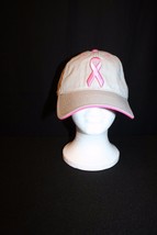 American Crown Breast Cancer Ribbon Gray/Pink adjustable strapback cap hat - $29.95