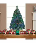 Holiday Time Prelit LED Fiber Optic Spruce Artificial Christmas Tree,32&#39;... - $39.59