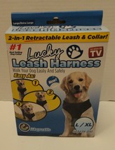 2 in 1 Dog L / XL Retractable Leash Harness Magnetic Collar 36-80 Lbs. Walk Easy - $11.90