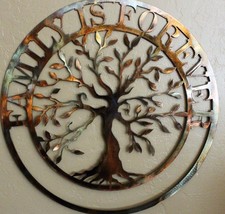 Family is Forever Olive Tree Metal Wall Art 20&quot; x 20&quot; - £50.09 GBP