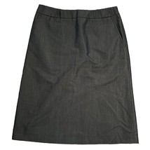 J. Crew Skirt Size 4 Small Gray Sheen Shiny Pockets Cotton Polyester Kne... - $12.59