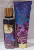 Victoria&#39;s Secret Fragrance Mist &amp; Lotion Set Lot of 2 ROSE TWILIGHT - £27.60 GBP