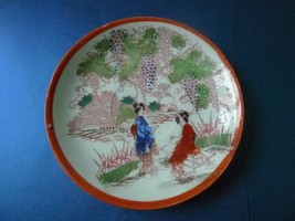 #22. Old Porcelain China Asian Japan Saucer Geisha Oriental Handpainted ... - £9.92 GBP