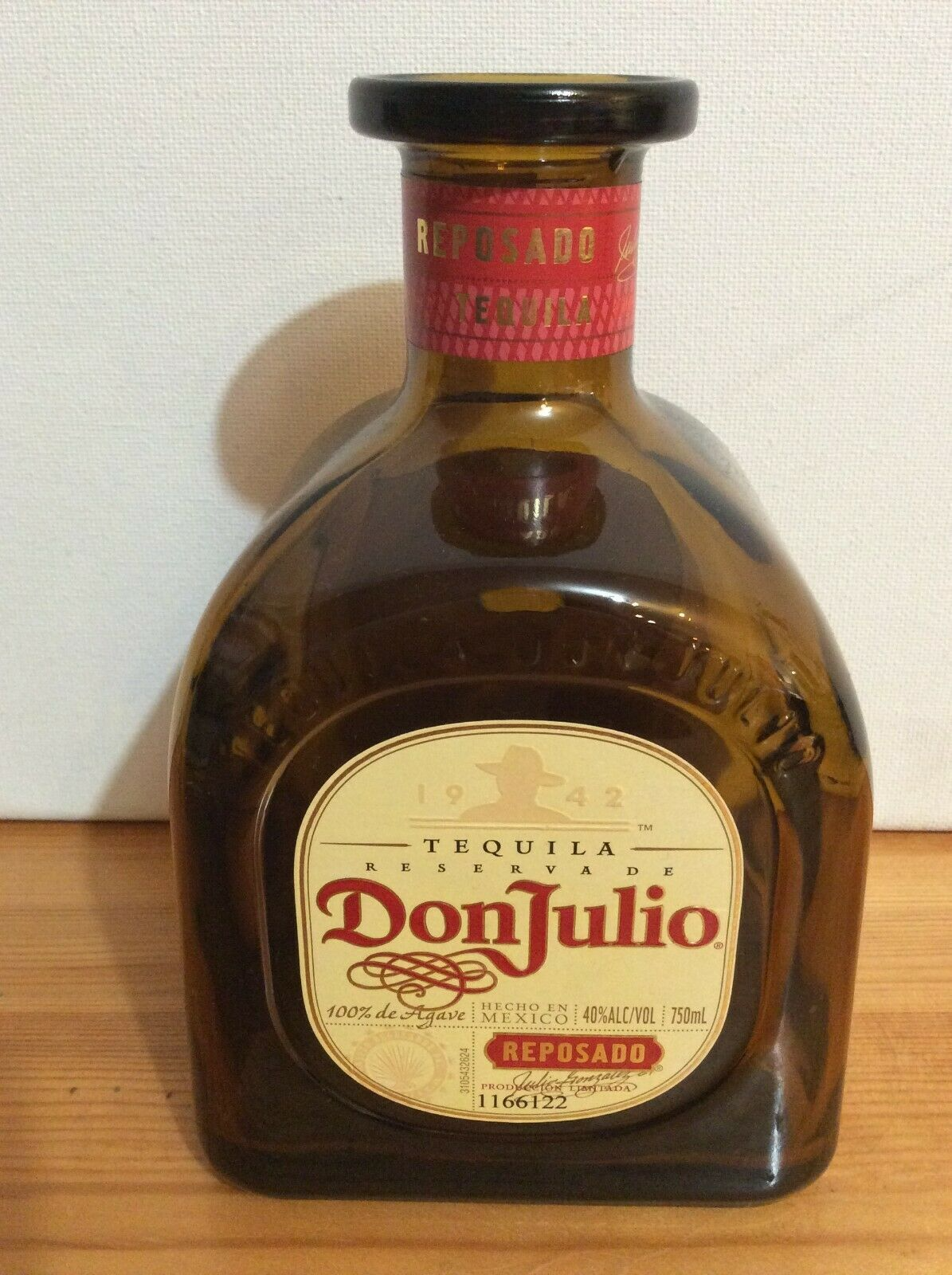 DON JULIO REPOSADO TEQUILA EMPTY BOTTLE - 750ML - WITH CORK - 1942 - $14.94