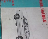 1991 Ford Toro &amp; Mercury Sable Elettrico &amp; Vuoto IN Manuale Evtm - £19.21 GBP