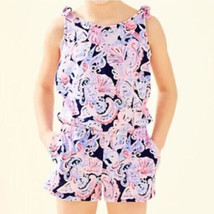 Lilly Pulitzer Cady Romper High Tide Navy It’s For Shore Girls Size XL 12-14 - £23.14 GBP