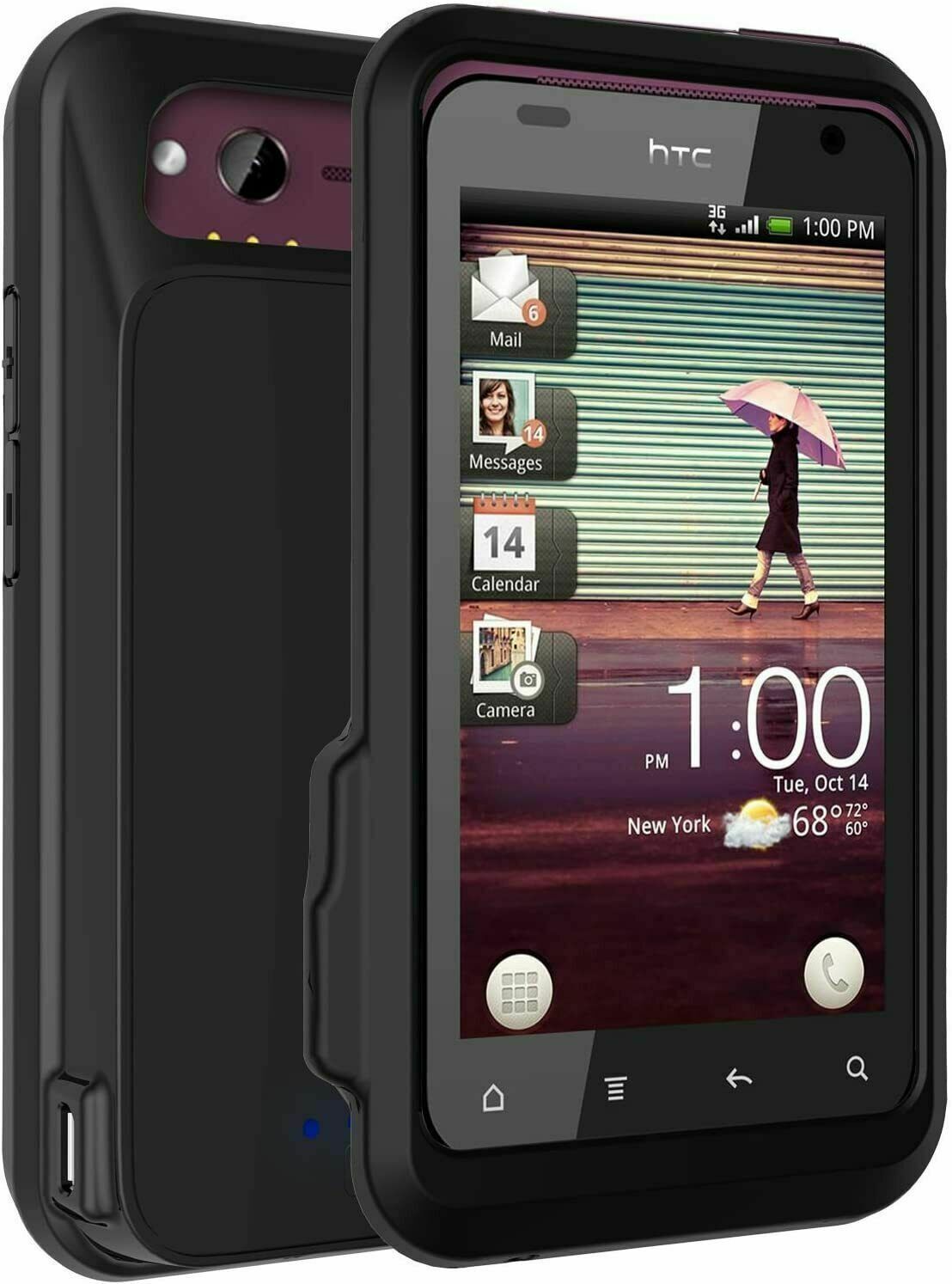 PowerSkin Battery Case for HTC Thunderbolt, Black - $12.86