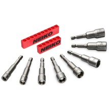 NEIKO 10065A 1/4 Hex Shank Magnetic Power Impact Nut Driver Set |8 Piece Tool Se - £14.22 GBP